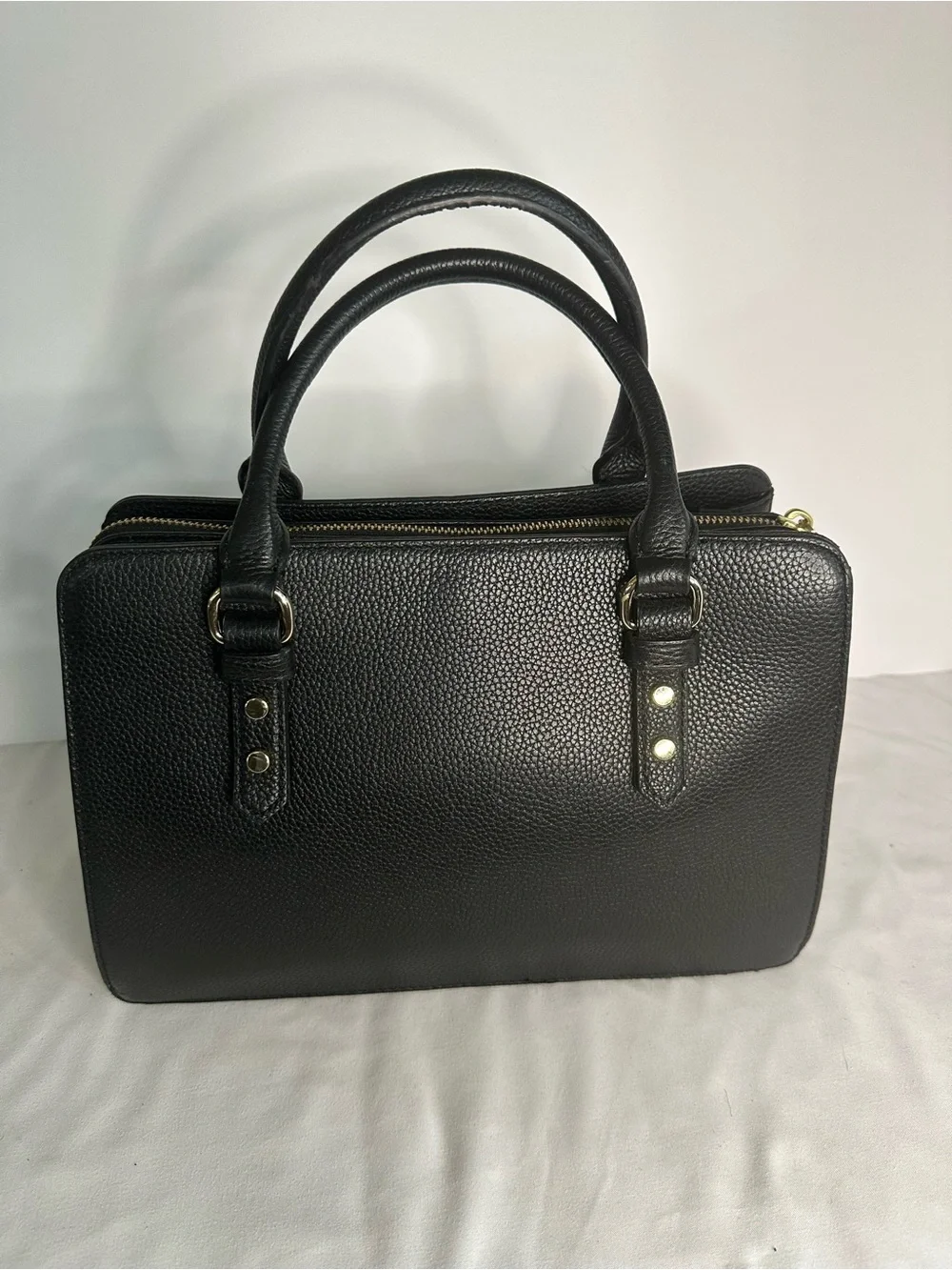 Kate Spade Mulberry Street Lise Black Pebbled Leather Top-Handle Satchel